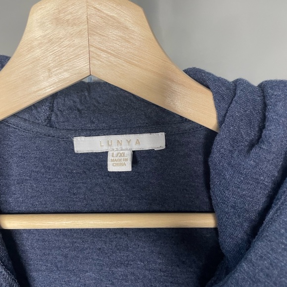 Lunya Double Faced Pullover in Deep Blue - Picture 3 of 5